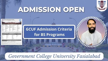 Admission Criteria for BS Programs in GCUF | کیا آپ جی سی یو ایف میں داخلہ لینے کے اہل ہیں؟