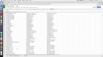 Curriculum Master Google Sheet