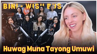 MY First Reaction To BINI Performing "Huwag Muna Tayong Umuwi" LIVE on the Wish USA Bus!!