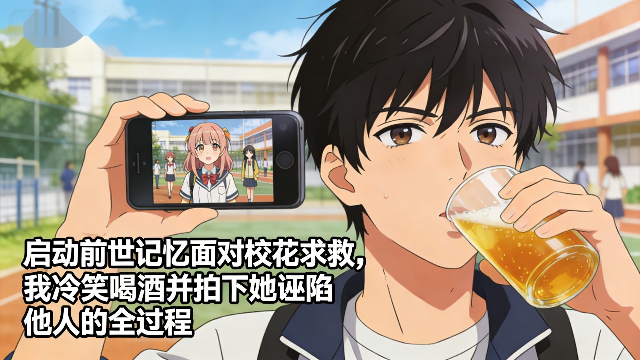 啟動前世記憶面對校花求救，我冷笑喝酒並拍下她誣陷他人的全過程。前世你毀我人生，今生我讓你社死。#小说 #漫画 #都市小说
