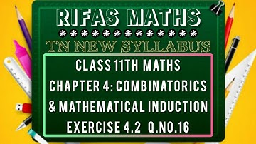 11th MATHS/ CHAPTER 4/ EXERCISE 4.2/ Q.No.16/ TN NEW SYLLABUS