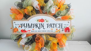 DIY: Curly Fall Deco Mesh Wreath || Quick and Easy