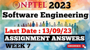 NPTEL Software Engineering Week 7 Assignment Answers | Jul-Dec 2023