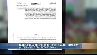 SWLA school boards discuss additional pay for teachers ahead of new requirements