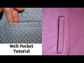 How to Cut and Sew A Welt Pocket/ complete Beginners Friendly/Single welt Pocket