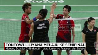 Olimpiade Rio: Sukses Indonesia, Tontowi - Liliyana ke Semifinal Bulutangkis Partai Ganda Campuran