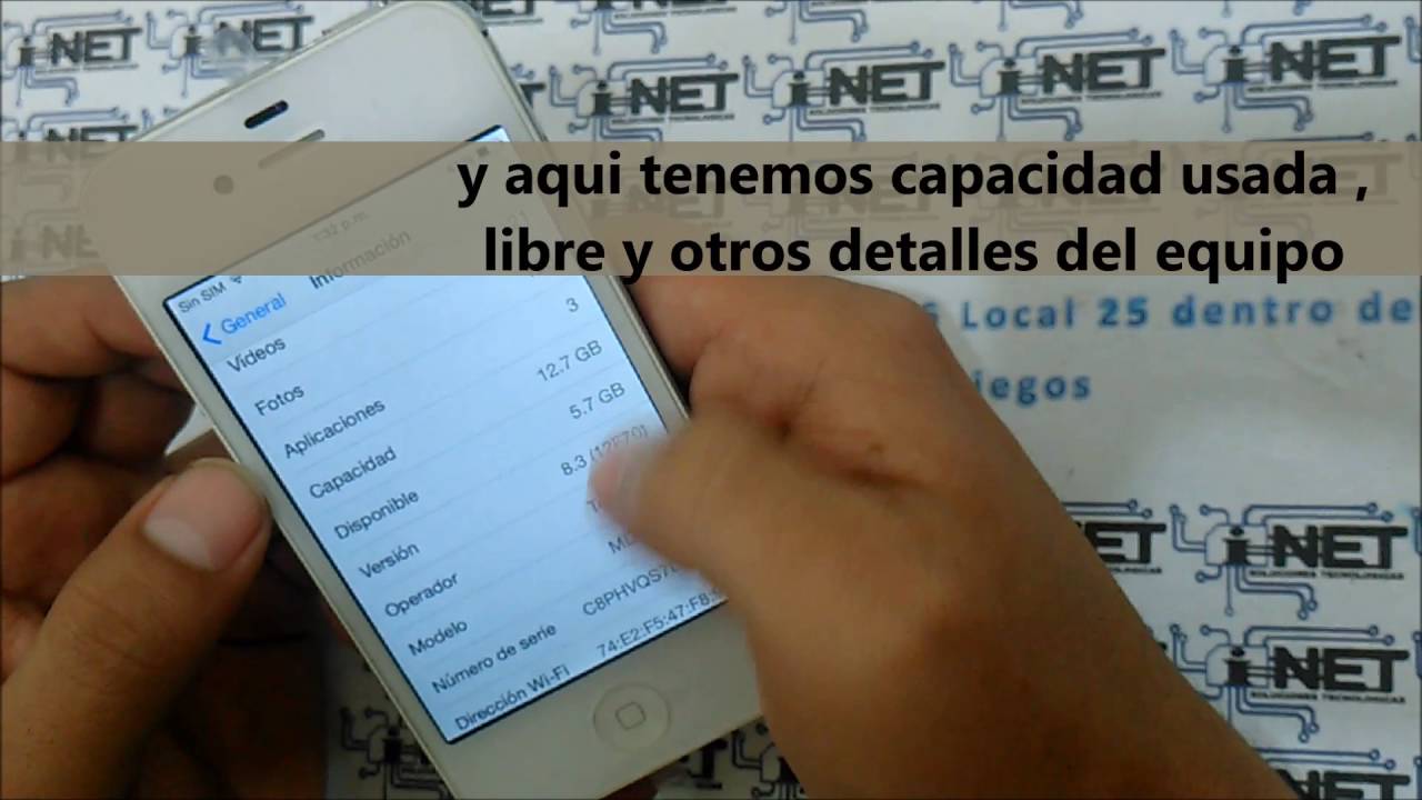 como saber la capacidad de tu iphone y otros detalles - YouTube
