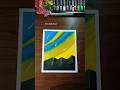🗻 Beautiful Northern Lights Landscape Painting l Easy Oil Pastel Art for beginners #shorts #art
