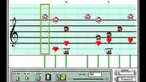 Default song on Mario Paint Composer