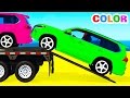 FUNNY SUV CARS Transportation and Spiderman Cartoon for Children w Colors for Kids Nursery Rhymes