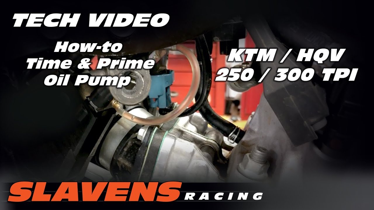 Howto Time, Prime KTM & HQV 250 300 TPI Oil Pump YouTube