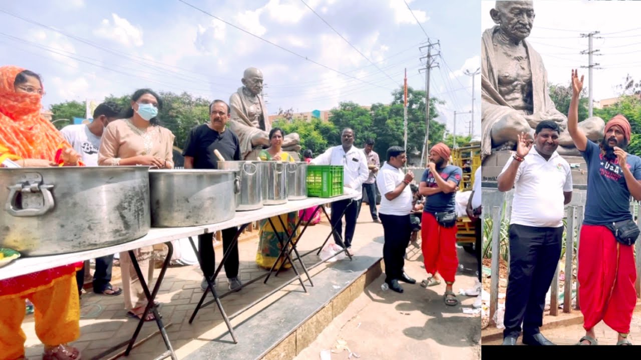 వందల మందికి ఆకలి తీరుస్తున్న మనిషి 🙏this is amazing video 🌹Kanthrisa 