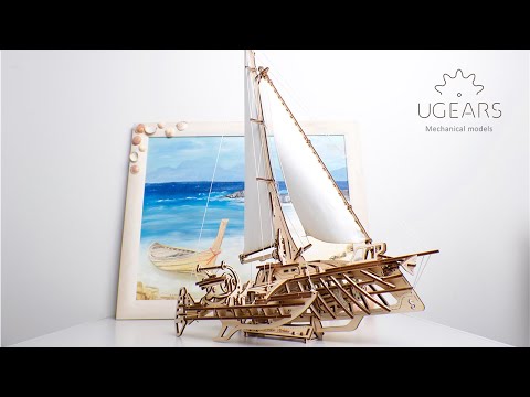 Ugears Holz-Bauspielzeug Trimaran Merihobus