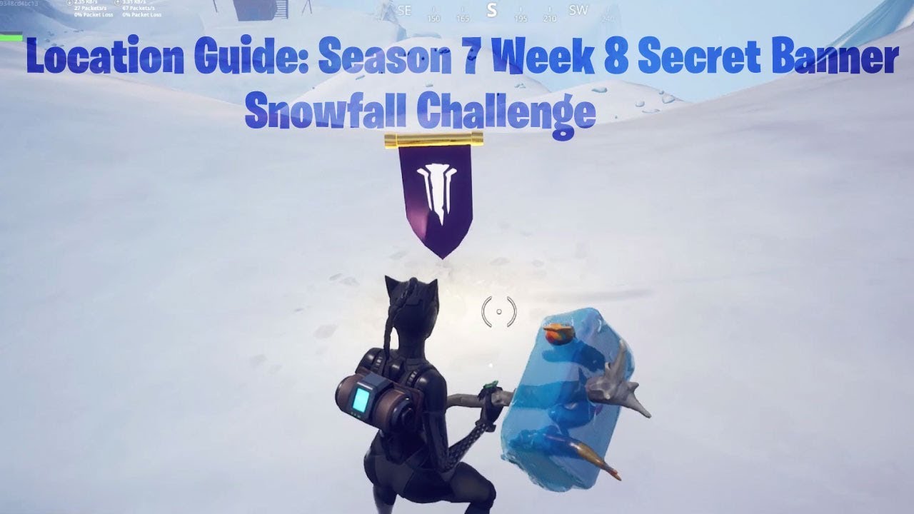 Fortnite Location Guide - Season 7 Week 8 Secret Banner | Snowfall Challenge