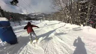 20150102 パウダーランin宝台樹　その2　【GoPro】 SnowBoarding