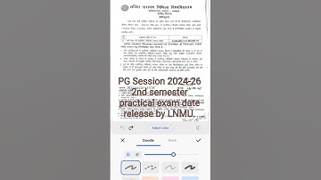 PG Session 2024-26 2nd semester Practical exam date release by LNMU UNIVERSITY. #pg #practicalexam