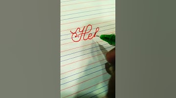 #How write #Hello in cursive writing 🎉😊✨🙏