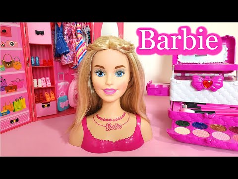 Barbie makeup and hairstyle #barbie #barbiedoll #barbiedollcartoon #barbiedollhouse