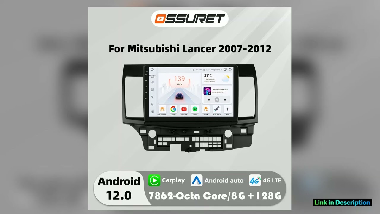 4G Carplay Android Auto Multimedia for Mitsubishi Lancer 20072017 Autoradio car intelligent