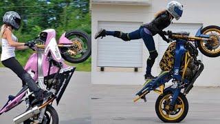 ❤️😍 #bikergirl #motorcyclestunts #bike #stuntrider #motorcycle #stunts #drift #girls