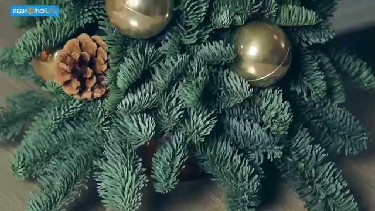 Как сделать настольную новогоднюю елочку - YouTube