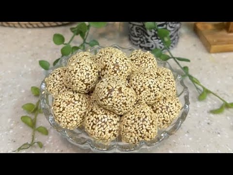 تمرية السمسم بحشوة الطحينة السايلة أم عبدالوهاب