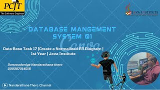 Data Base Task 17 | Create a Normalized ER Diagram | 1st Year | Java Institute |Nandarathana Thero