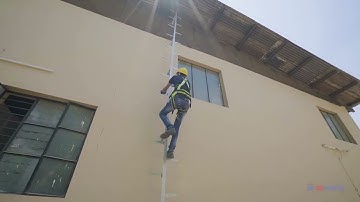 Vertical Fall Arrest System -  Guardall II With Steps by Indian Inovatix Ltd