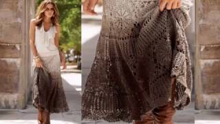 Длинная юбка крючком. long skirt crochet.Обзор готовой работы Длинная юбка крючком. long skirt crochet.Обзор готовой работы