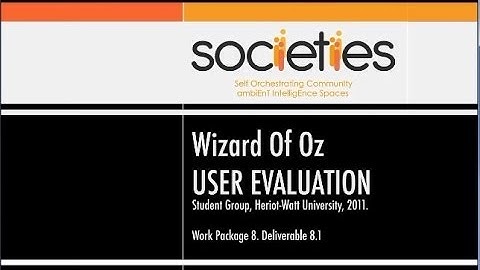 SOCIETIES - Wizard of Oz