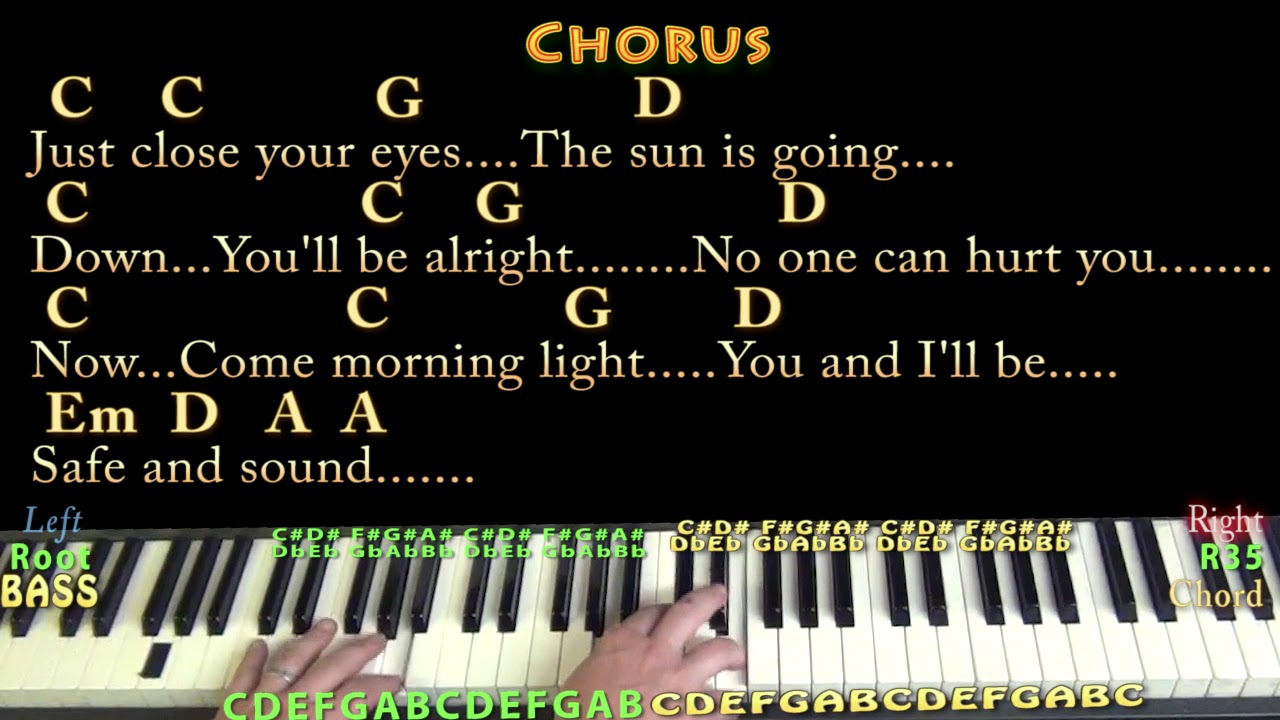 Safe and Sound (Taylor Swift) Piano Cover Lesson in Em with Chords