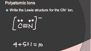 20V 10.5 part 2 Writing Lewis Structures