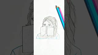 Hidden Face Girl Drawing 😱📚 | Easy Pencil Sketch #shorts #drawing #art