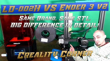ld 002H  vs Ender 3 V2! Print quality test! Creality Corner!