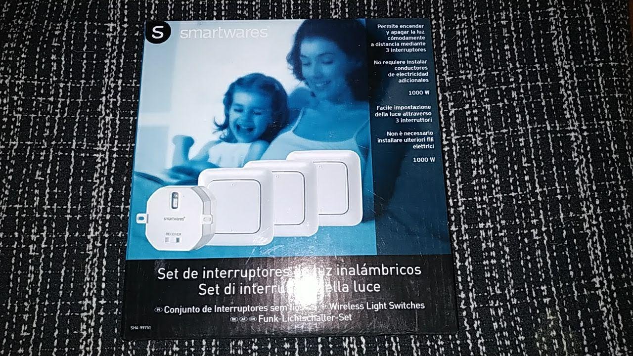 Smartwares Set de interruptores inalámbricos blancos 6x5x5 cm