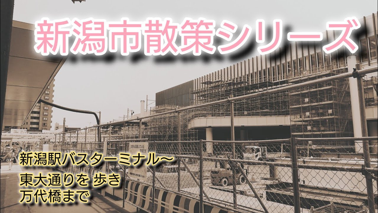 新潟市散策シリーズ  新潟駅バスターミナル～ 東大通りを歩き  万代橋まで