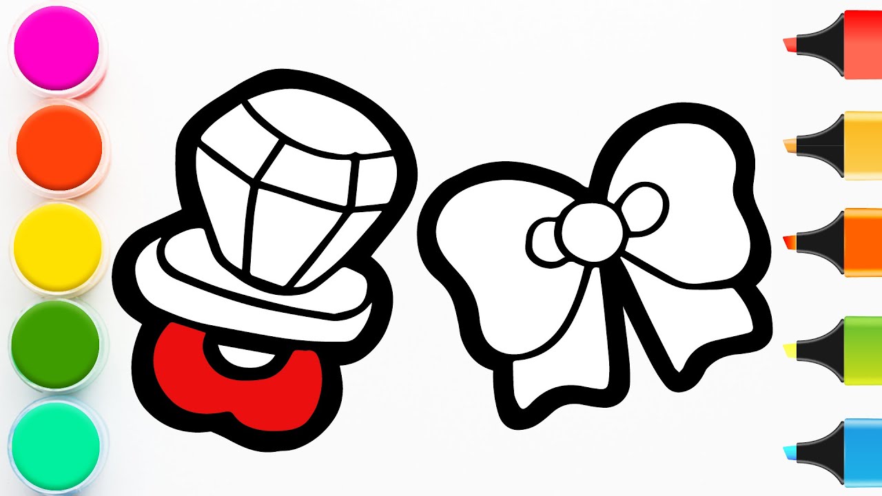 Как нарисовать соску и милый бантик | Пошаговая инструкция (легко)