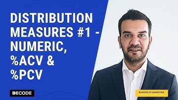 Distribution Measures #1 -  Numeric Distribution,  %ACV & %PCV