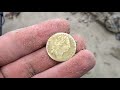 Minelab Equinox 600 digging wet sands,deep holes in the rock pools and finding pre decimal coins.