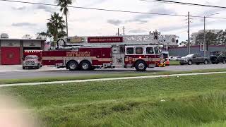 (Mass Horn) Orange County Truck 51 & Rescue response for MVA
