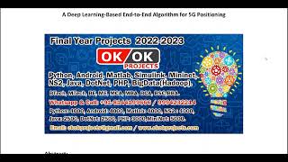 A Deep Learning Based End to End Algorithm for 5G Positioning