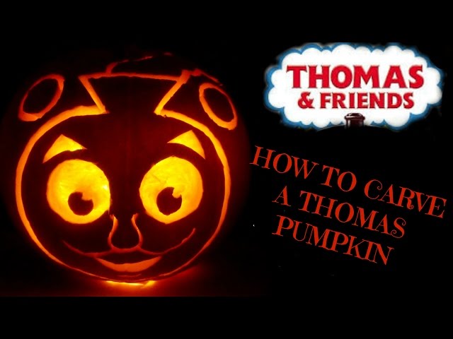 PUMPKIN CARVING TUTORIAL THOMAS THE TANK TRAIN - YouTube pumpkin-carving-tutorial-thomas-the-tank-train-youtube