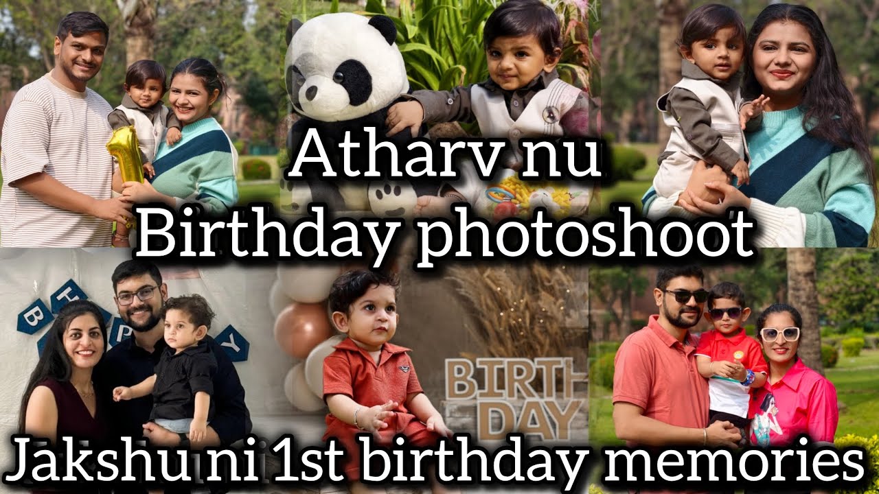 Atharv na 1st birthday 🎂 nu photoshoot | Jakshu na 1st birthday ni memories 🎈