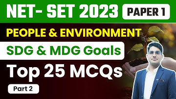 NET- SET 2023 PAPER 1 | People & Environment | SDG & MDG Goals MCQs by Shiv Sir | Vision JRF
