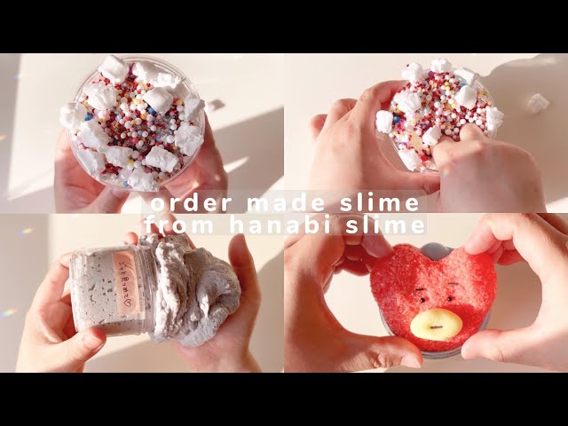 オーダーメイドで注文して作ってもらったスライムさんズを触ります 