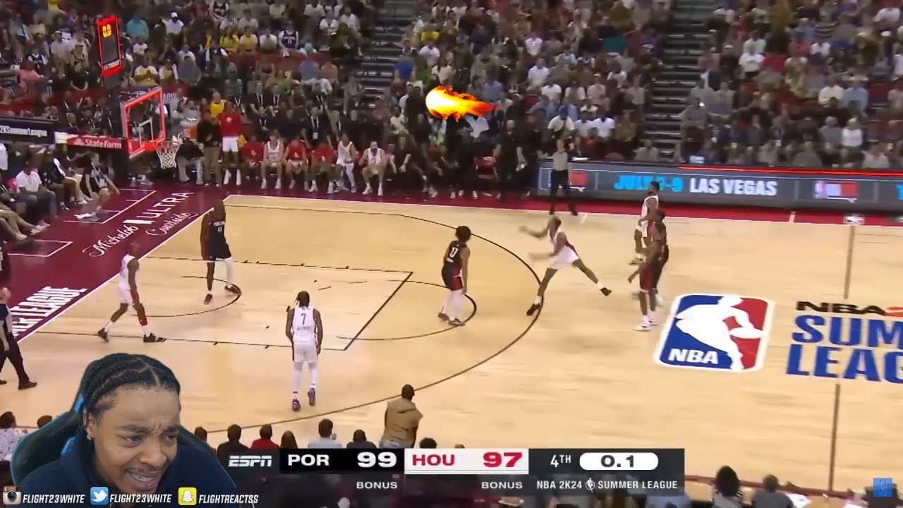 Amen Vs Scoot! FlightReacts To ROCKETS vs BLAZERS | NBA SUMMER LEAGUE 2023 | FULL GAME HIGHLIGHTS!