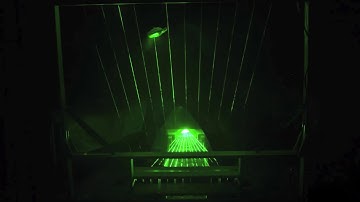 Laser harp stop motion