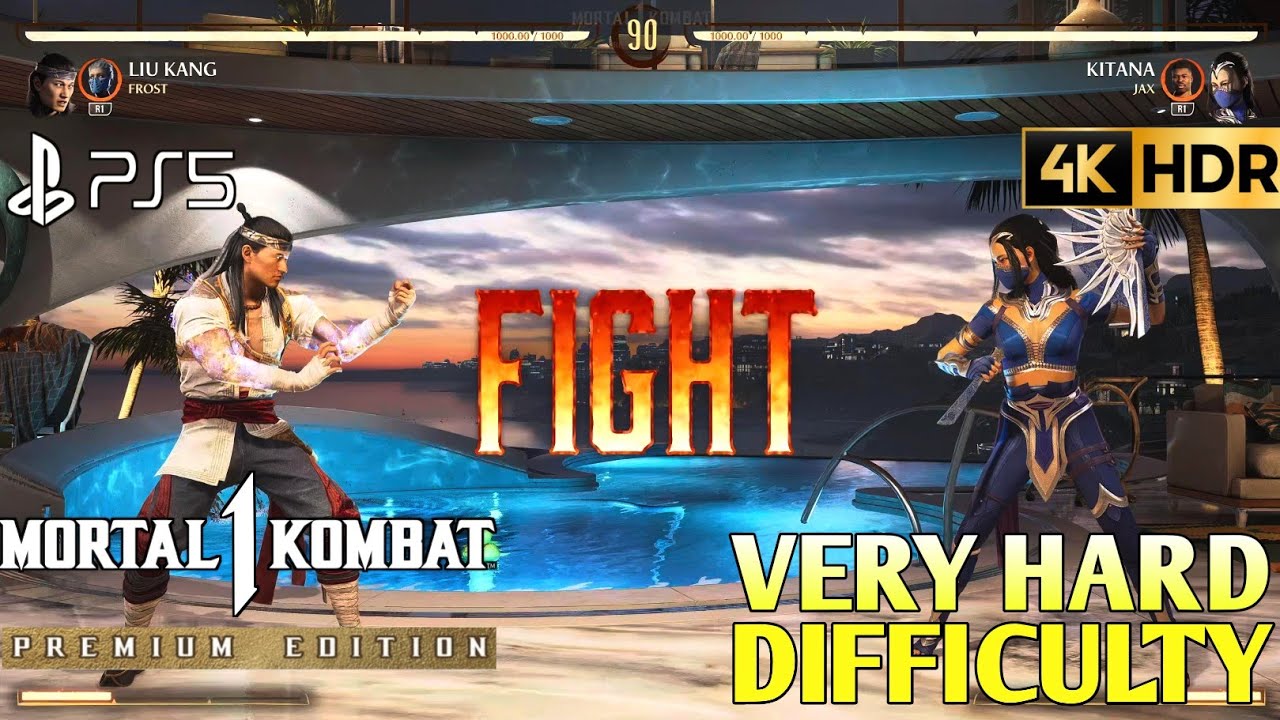Liu Kang Vs Kitana MORTAL KOMBAT 1 Gameplay PS5 | MK1 Very Hard ...