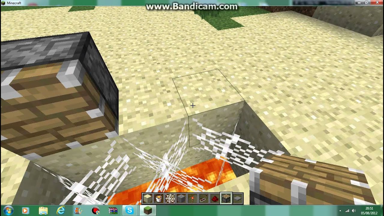 how to make quick sand in minecraft NO MODS!!! - YouTube
