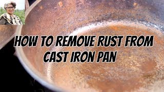 How To Clean, Season, & Restore  Remove Rust From Cast Iron Pan In 5 Minutes | Skinny Recipes